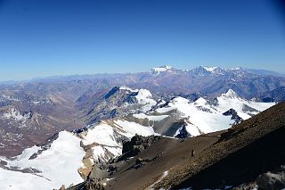 26 Cerro Bonete North, Cerro Zurbriggen, Cupola de Gussfeldt, Cerro Reichert, La Mano, Cerro Link With La Mesa, Mercedario, Alma Negra, Ramada Beyond From Gran Acarreo On Climb To Aconcagua Summit
